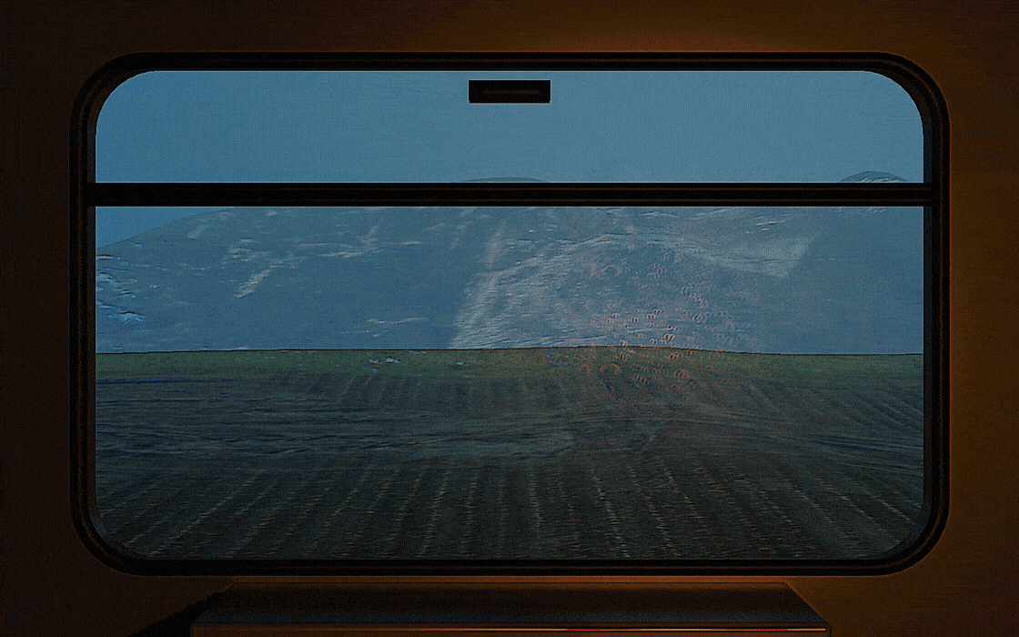 기차 창문에서 보는 실제 시차 효과