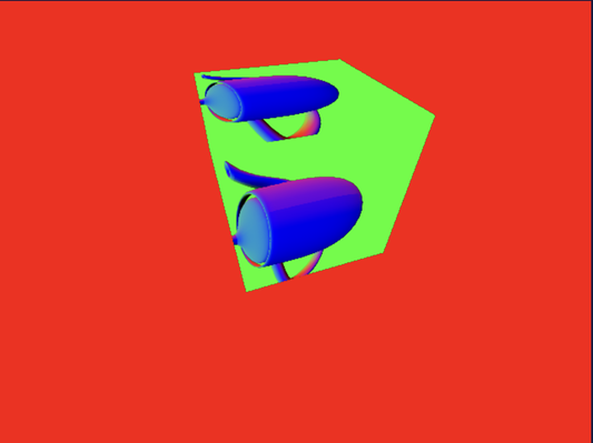 큐브 위의 회전하는 찻주전자