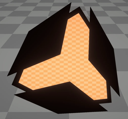 표면 노멀을 사용하여 객체를 부풀릴 때 발생하는 아티팩트