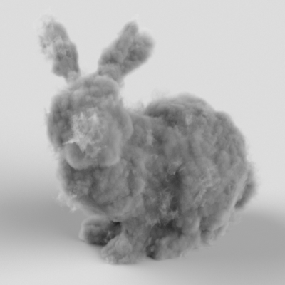 볼륨 렌더링된 흐릿한 객체