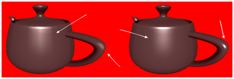 정점별 조명과 프래그먼트별 조명 비교, 품질 향상이 매우 두드러집니다.