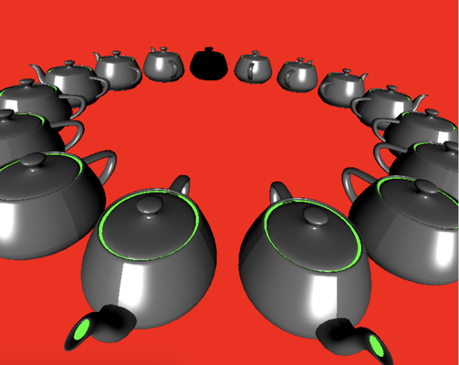 컬러 코딩 기반 오브젝트 픽킹은 프록시 지오메트리가 필요 없습니다.